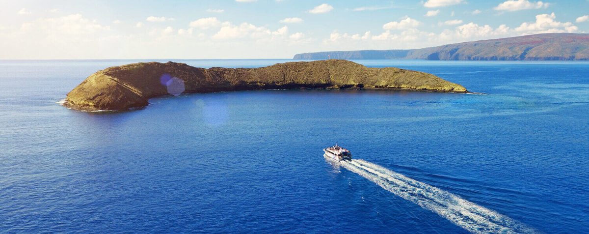 an island in the middle of a body of water
