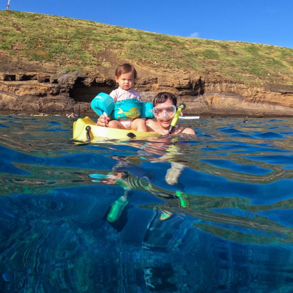 a girl in a body of water